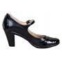 Pantofi dama, eleganti, din piele naturala cu toc mic - Made in Romania P104NLCROCO